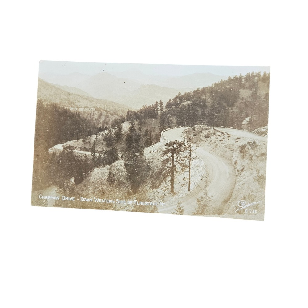 Vintage Sanborn RPPC Chapman Drive Flagstaff Mountain Boulder Colorado Postcard